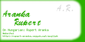 aranka rupert business card